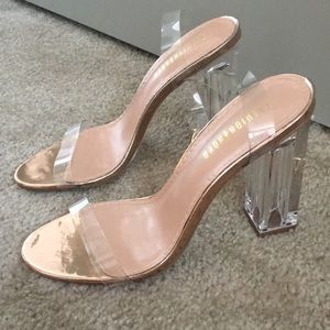 Glass slipper Fashion Nova clear heels